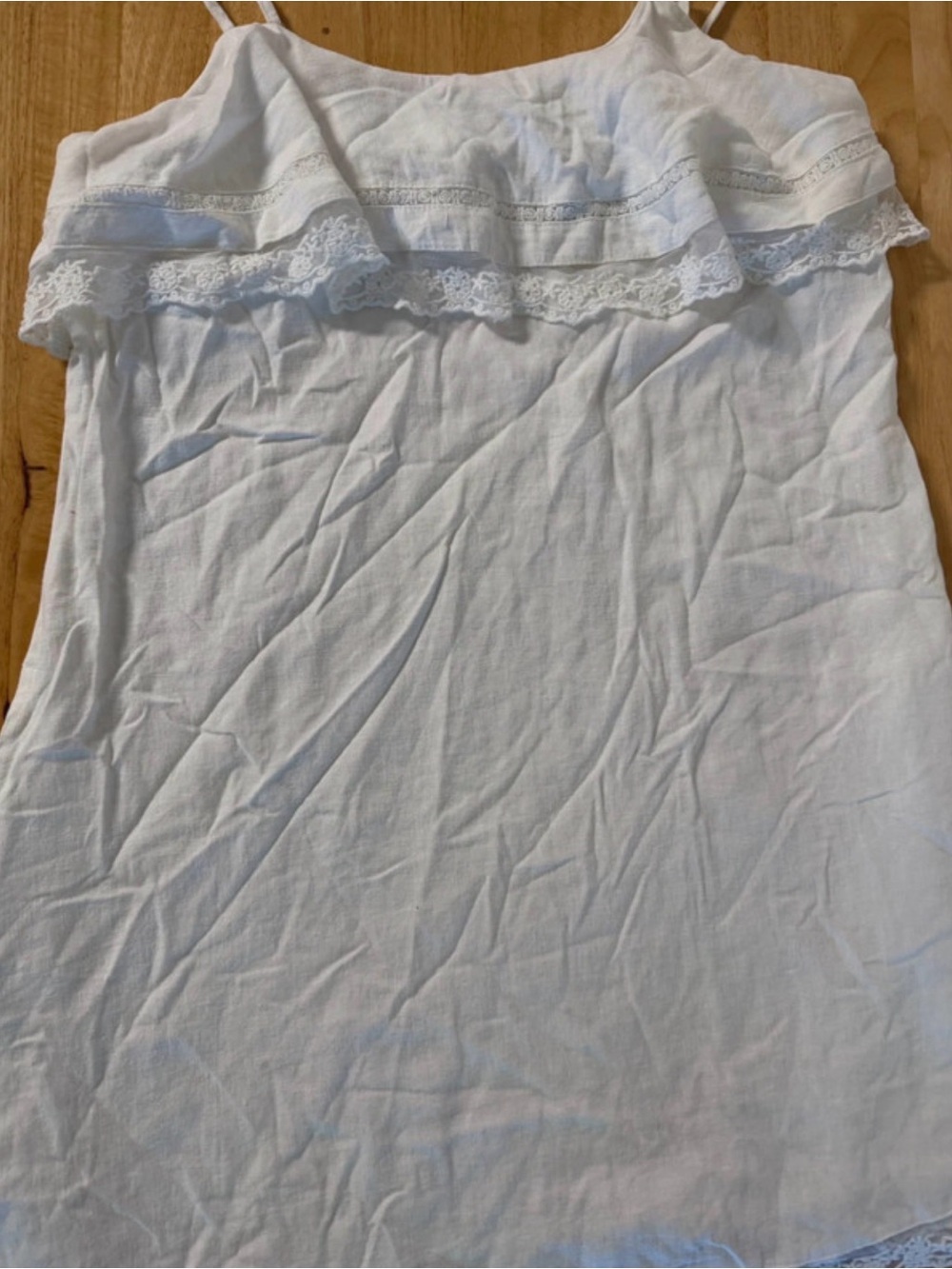 Universal Thread White Lace-Trim Cotton Sheet Top